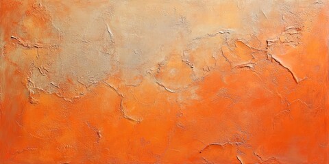 An abstract wall background featuring a textured design in a vintage orange cement stucco finish....