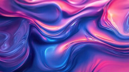 Obraz premium Abstract wallpaper featuring liquid waves Innovative holographic design crafted using AI technology