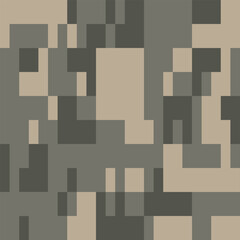 Camouflage Army Pattern Seamless Vector Background, Classic Khaki Texture, Forest Hunting Design. Military Camouflage Face Paint