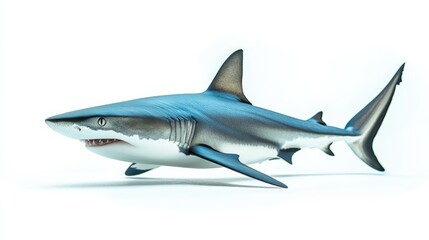 Naklejka premium Stunning shark image expertly cut out and isolated on a clean white background