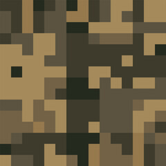 Camouflage Pattern Background Seamless Vector Illustration. Classic Clothing Style Masking Camo Repeat Print. Military Camouflage Patterns