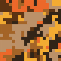 Desert Seamless Camo Graphic Print. Camouflage Seamless Pattern. Military Camouflage Uniform