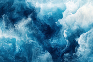 Obraz premium blue and white abstract art a collection of swirling textures