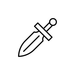 Dagger outline icons, minimalist vector illustration ,simple transparent graphic element .Isolated on white background