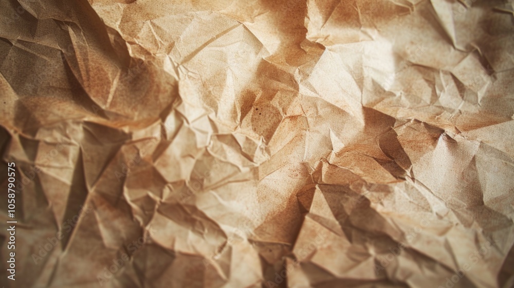 Poster a close-up shot of a piece of brown paper, ideal for use in graphic design projects or as a texture 