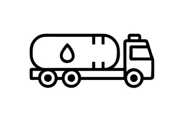 Tanker truck line icon. Vector illustration 