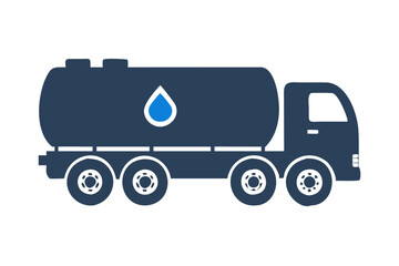 Tanker truck icon. Vector illustration 