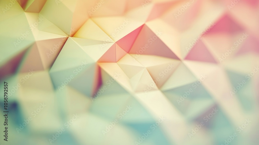 Poster Soft abstract background featuring a triangular pattern in gentle tones