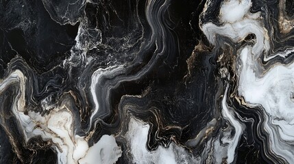 Abstract black and white marble granite texture for backgrounds or banners showcasing a natural stone design