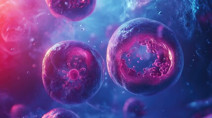 A imaginative representation of cell division and specialization in a human embryo highlights the pivotal moment when cells begin to take on their designated functions