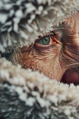 A person's face is hidden under a blanket, conveying a sense of mystery and intimacy