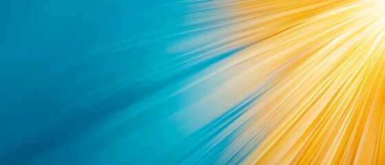 Obraz premium A detailed shot of a blue-yellow wallpaper featuring a sunburst at its center