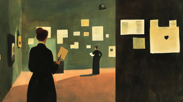 Analysis paralysis, brainstorming, sticky notes, ideas, overthinking, illustration, business, indecision, overwhelmed