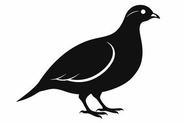 Partridge Bird Silhouette Vector Classic Wildlife Illustration Design