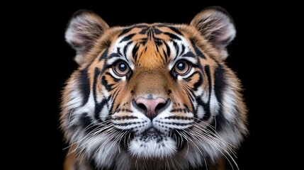 Naklejka premium Majestic Tiger Close Up Portrait Powerful and Intriguing Animal Photography