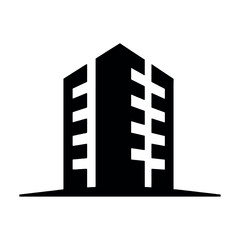 a building logo vector silhouette, a modern shape building logo concept