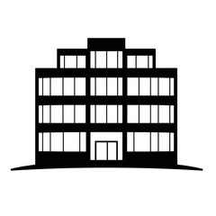 a building logo vector silhouette, a modern shape building logo concept