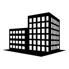 a building logo vector silhouette, a modern shape building logo concept