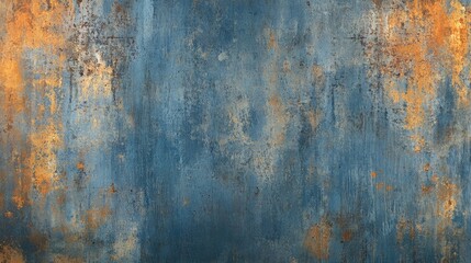Abstract grunge wall texture creates a unique backdrop with an old, rusty blue wooden board appearance. This abstract grunge wall texture offers ample copy space for creative designs.