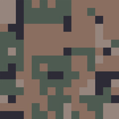 Obraz premium Army Seamless Camouflage, Modern Print Pattern That Was Used as the Default Camouflage Pattern Issued. Military Camouflage Face Paint