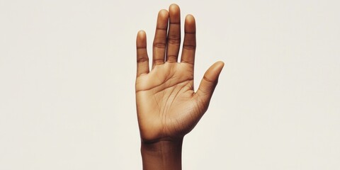 A person raises their hand in the air, conveying excitement or enthusiasm