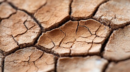 Fototapeta premium Cracked Earth Texture Dry Ground Surface Natural Background Abstract Pattern