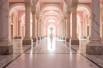 Fototapeta premium Palace interior background columns hall