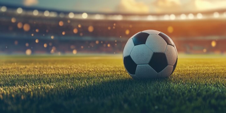 Digital banner for broadcasting a football match. This banner is designed specifically for showcasing an upcoming football game in a digital format. - Powered by Adobe