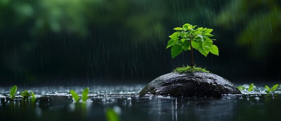 Naklejka premium rain descends