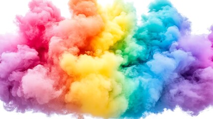 Fototapeta premium Abstract Colorful Smoke Simple Neutral Background with Free Space for Design