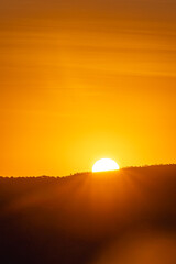 Pôr do sol na cidade de Alto Paraiso de Goiás, região da Chapada dos Veadeiros, Estado de Goiás, Brasil