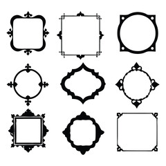 Decorative Ornamental Vintage Frame Vector Collection.