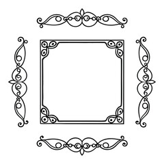 Decorative Ornamental Vintage Frame Vector Collection.