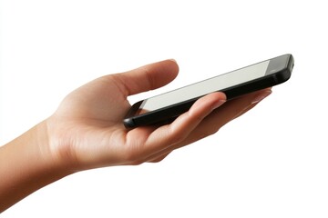 A person holding a smartphone in their hand