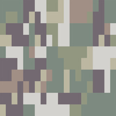 Camouflage Pattern Background Seamless Vector Illustration. Classic Clothing Style Masking Camo Repeat Print. Military Camouflage Netting