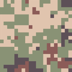Camouflage Pattern Background Seamless Vector Illustration. Classic Clothing Style Masking Camo Repeat Print. Military Camouflage Clothing