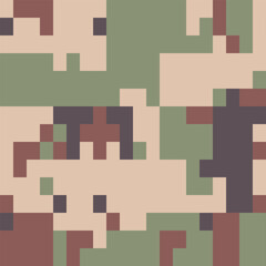 Desert Seamless Camo Graphic Print. Camouflage Seamless Pattern. Military Camouflage Netting