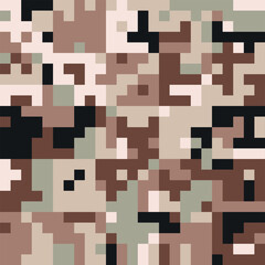 Desert Seamless Camo Graphic Print. Camouflage Seamless Pattern. Military Camouflage Clothing