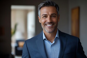 Smiling Businessman Portrait - Experienced and Trustworthy