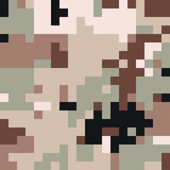 Desert Seamless Camo Graphic Print. Camouflage Seamless Pattern. Military Camouflage Jacket
