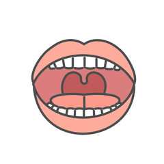 Naklejka premium 口内 イラスト 