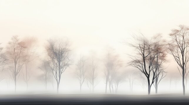 morning trees illustrator