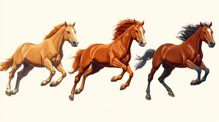 Fototapeta premium Horse Running Animation Sprites and Sprite Sheets