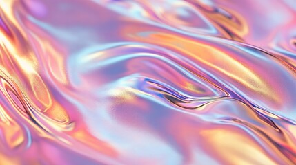 Elegant and fluid shimmering graffiti pattern on an opalescent surface background