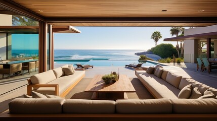 Fototapeta premium pool beach house california