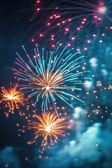 Fototapeta premium Fireworks in sky