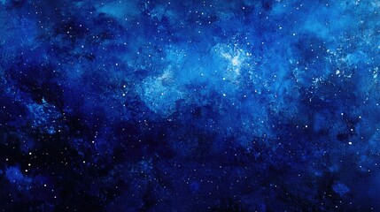 Fototapeta premium Vibrant and dynamic depiction of a starry sky against a rich blue background