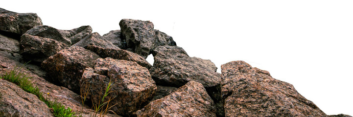 stones on a white transparent background