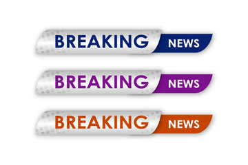 modern design news banner breaking news for tv news broadcast on a transparent background