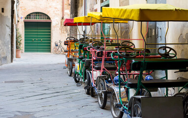 bicycles in the street